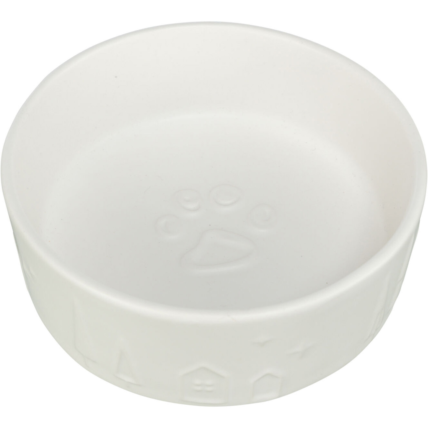 Trixie Voerbak / Waterbak Keramiek Zilver / Wit - Jouw Dierenshop