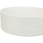 Comedero de cerámica, Navidad, 1,4 l\/ø 20 cm, blanco