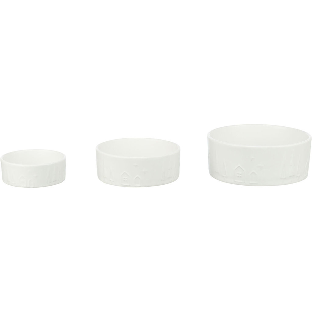 Comedero de cerámica, Navidad, 1,4 l\/ø 20 cm, blanco