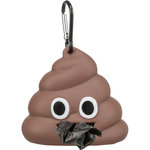 Poop Bag Dispenser, 8 × 5 cm, 1 × 15 bags, brown