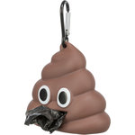 Poop Bag Dispenser, 8 × 5 cm, 1 × 15 bags, brown