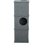 Torre de fieltro Nele, 38 × 105 × 38 cm, gris