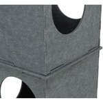 Torre de fieltro Nele, 38 × 105 × 38 cm, gris