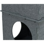 Torre de fieltro Nele, 38 × 105 × 38 cm, gris