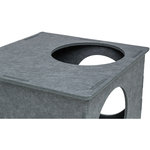 Torre de fieltro Nele, 38 × 105 × 38 cm, gris