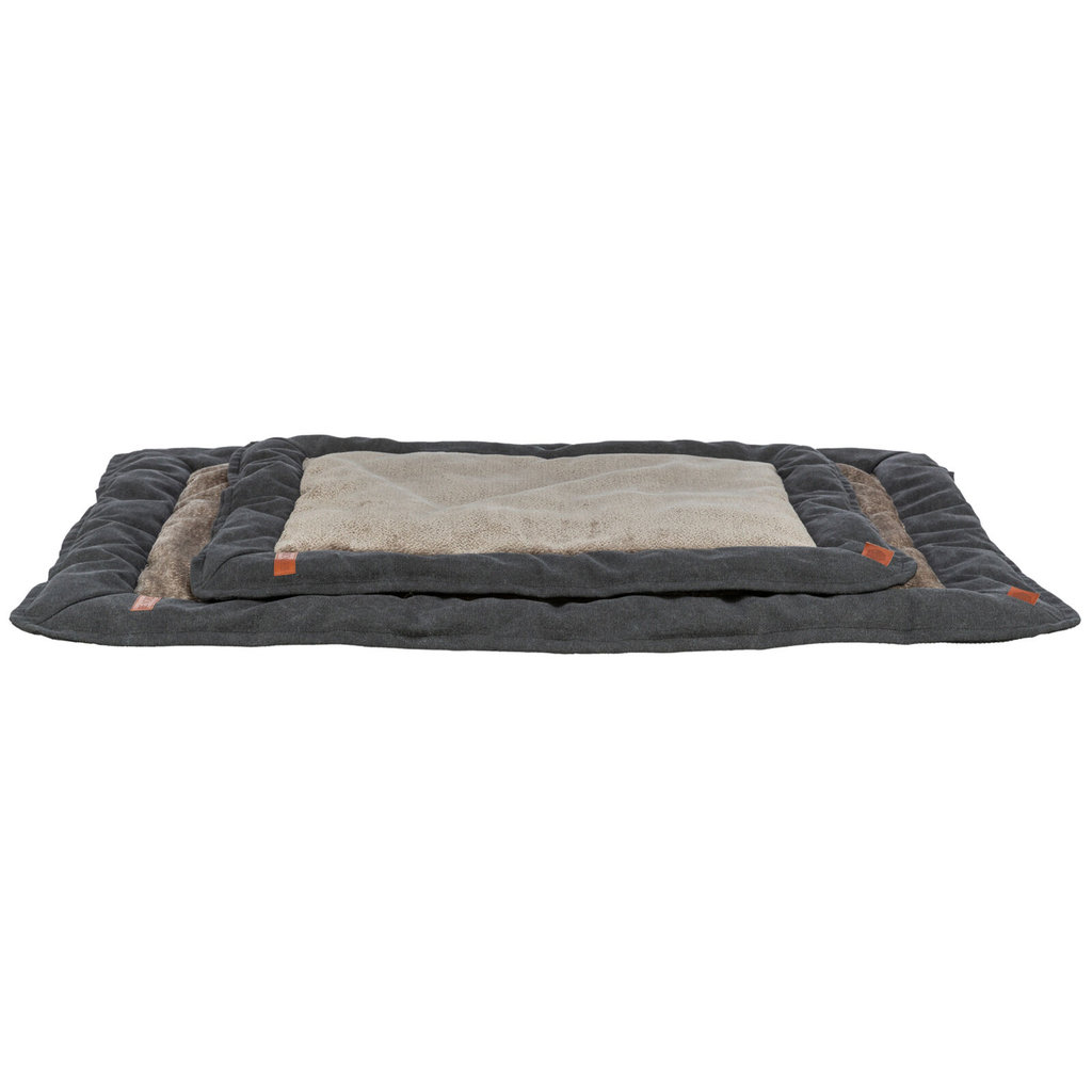BE NORDIC Colchoneta Föhr, 100 × 70 cm, negro\/arena