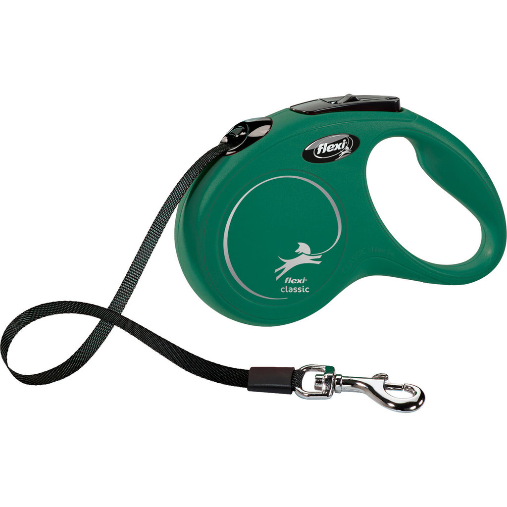 flexi CLASSIC Cinta Enrollable, S, 5 m, oliva-verde