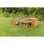 Recinto Exterior con Cubierta, 150 × 53 × 150 cm, marrón oscuro