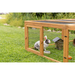 Recinto Exterior con Cubierta, 150 × 53 × 150 cm, marrón oscuro