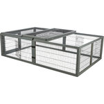 Recinto Exterior con Cubierta, 174 × 48 × 109 cm, gris