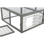 Recinto Exterior con Cubierta, 174 × 48 × 109 cm, gris