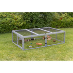 Recinto Exterior con Cubierta, 174 × 48 × 109 cm, gris