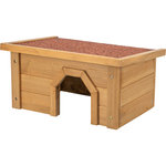 Casita Pequeños Mamíferos, 40 × 20 × 28 cm, marrón oscuro