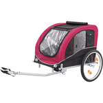 Remolque para bicicletas S 53×60×60 117cmgris/rojo