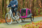 Remolque para bicicletas L 75×86×80 145cmgris/rojo