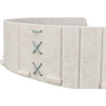 Cama Emelie, fieltro,ovalada,50×42cm,arena/gris