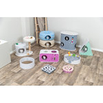 Caja Whole'n'Roll, fieltro, 30 × 7,5 cm, gris