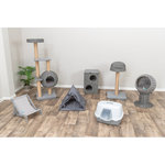 Cueva Amalia, poliratán, redonda, 42 × 70 cm,gris