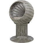 Cueva Amalia, poliratán, redonda, 42 × 70 cm,gris