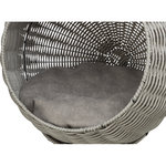 Cueva Amalia, poliratán, redonda, 42 × 70 cm,gris