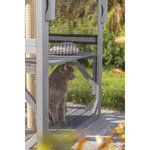 Corral exterior para gatos, 181 × 169 × 88 cm,gris