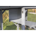 Corral exterior para gatos, 181 × 169 × 88 cm,gris