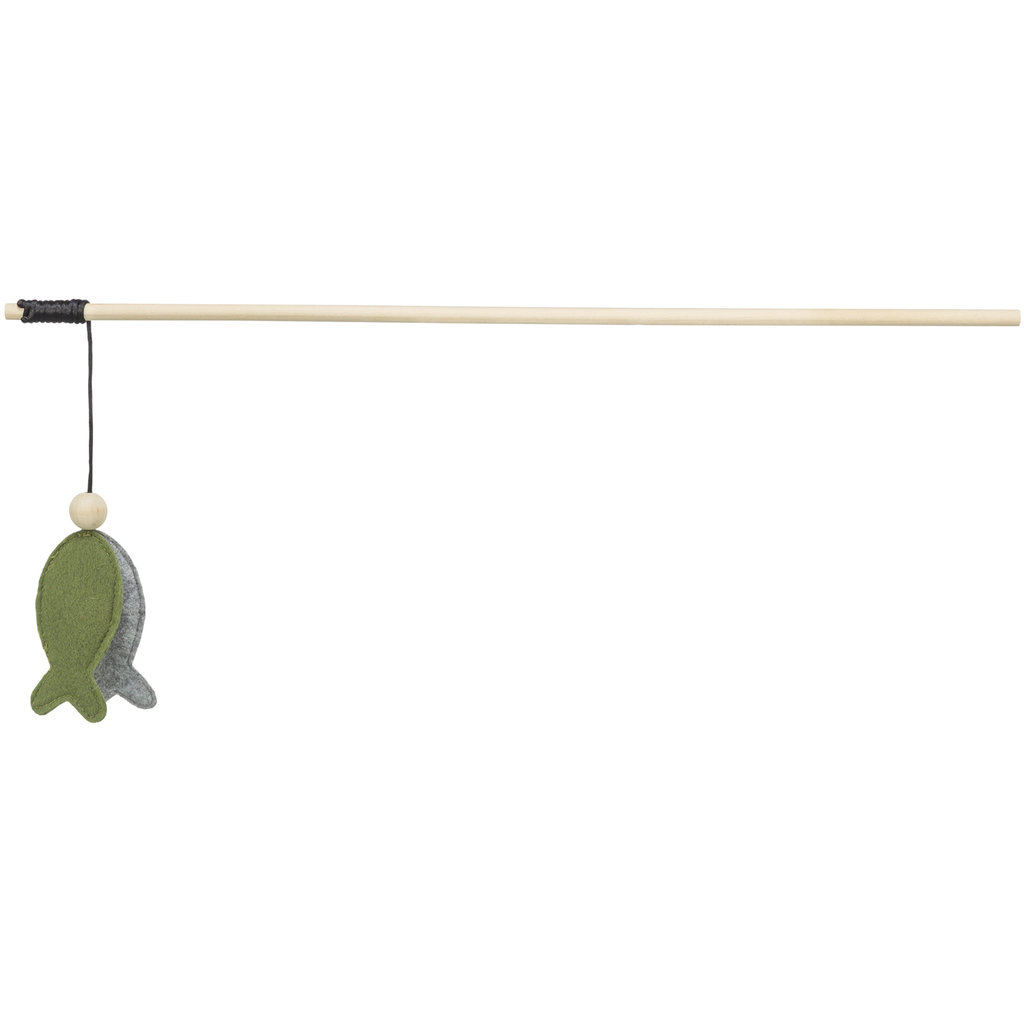 Pez caña teaser,madera/fieltro,hierba gatera,48cm