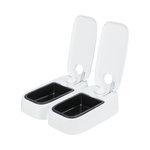 Comedero Autom. TX2, 2x300 ml, 27x7x24 cm, Gris/Negro