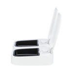 Comedero Autom. TX2, 2x300 ml, 27x7x24 cm, Gris/Negro