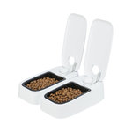 Comedero Autom. TX2, 2x300 ml, 27x7x24 cm, Gris/Negro