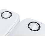 Comedero Autom. TX2, 2x300 ml, 27x7x24 cm, Gris/Negro