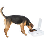 Comedero Autom. TX2, 2x300 ml, 27x7x24 cm, Gris/Negro