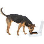 Comedero Autom. TX1, 300 ml, 13x7x24 cm, Gris/Negro