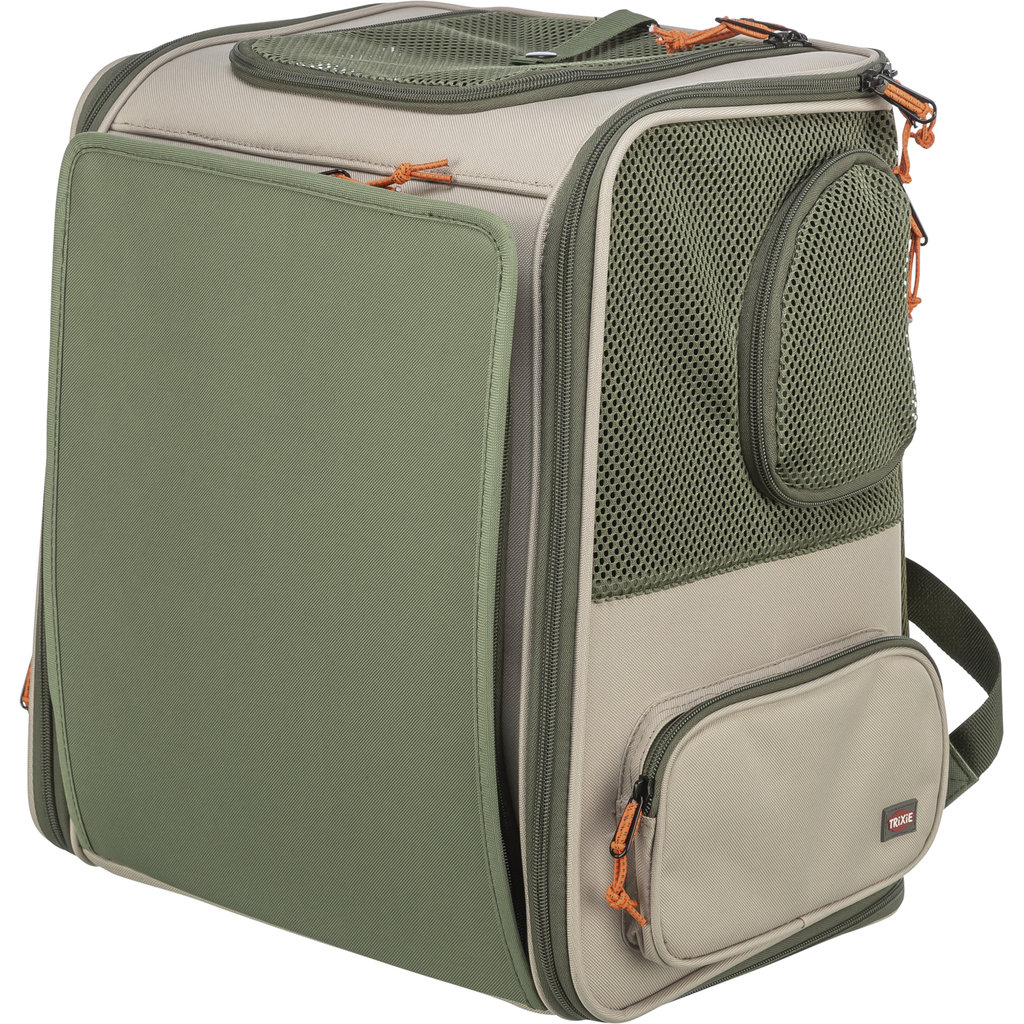 Rocco backpack, 40 × 42 × 30 cm, beige/olive green