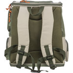 Rocco backpack, 40 × 42 × 30 cm, beige/olive green