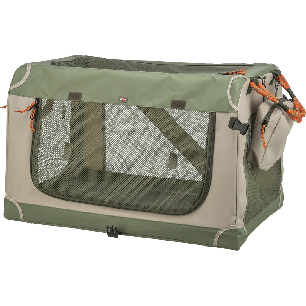 Comfy soft kennel, L: 63.8 × 60.7 × 95.5 cm, olive
