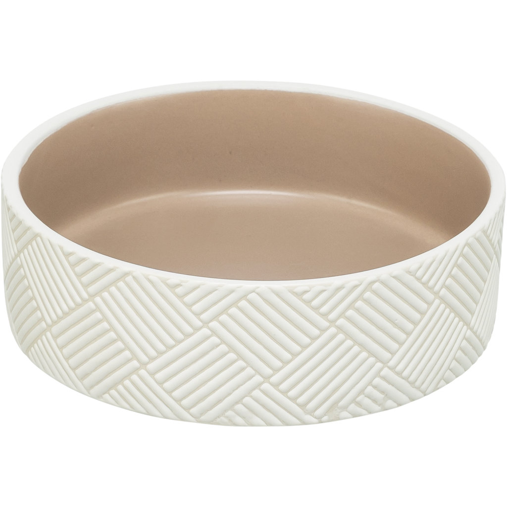 Cuenco de cerámica con patrón, 1 l/ø 18 cm, blanco/beige