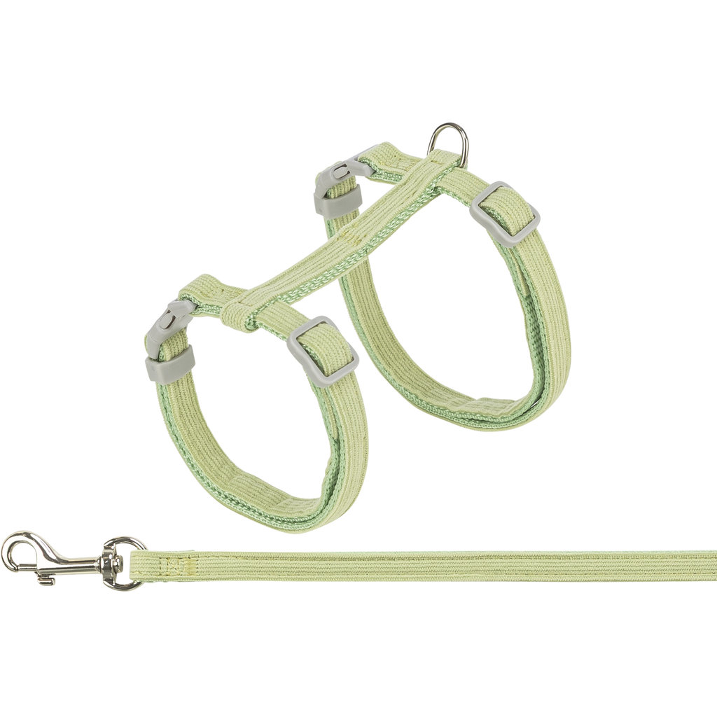 Arnés para gatos con correa, terciopelo, 28–45 cm/10 mm, 1,2