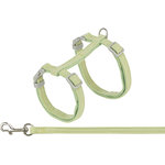 Arnés para gatos con correa, terciopelo, 28–45 cm/10 mm, 1,2