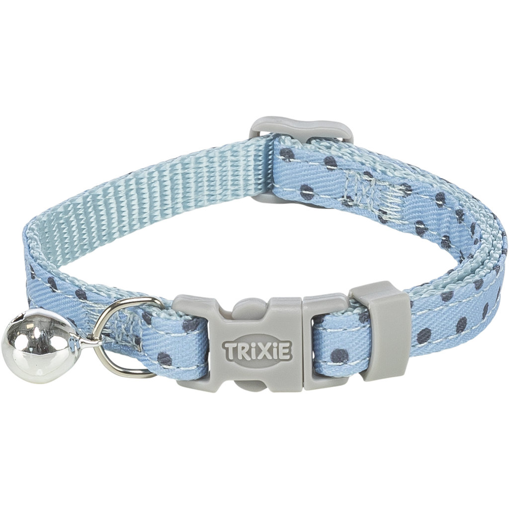 Cat collar, dots, 20–30 cm/10 mm, blue