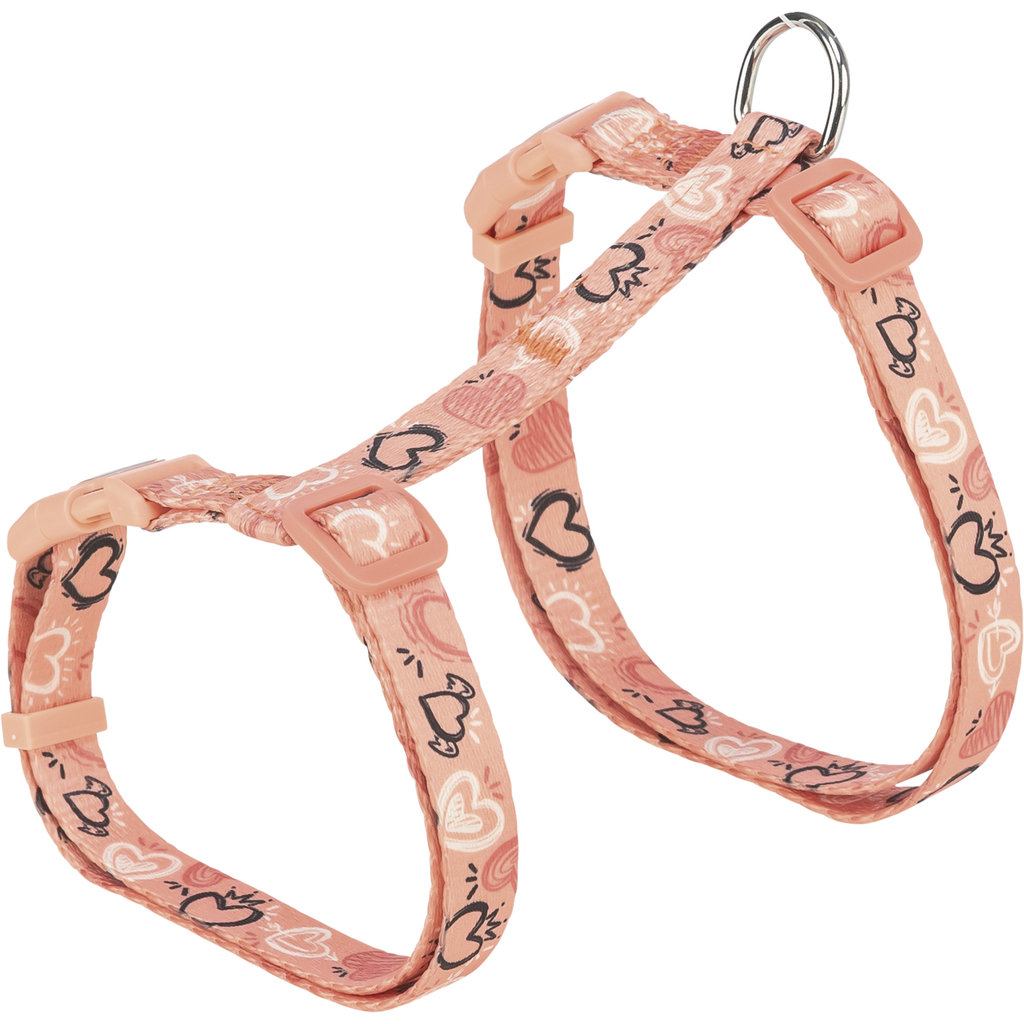 Cat harness with lead, flower power, 35–59 cm/13 m