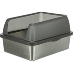 Stainless steel litter tray, with rim, 40 × 29 × 5