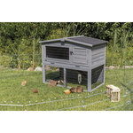 Small Animal Hutch with Outdoor Run, 124 × 102 × 7