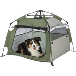 Tienda de perros levantable, 100 × 80 × 100 cm, verde oliva