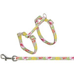 Cat harness with lead, flowers, 27–45 cm/10 mm, 1.
