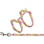 Cat harness with lead, flowers, 27–45 cm/10 mm, 1.