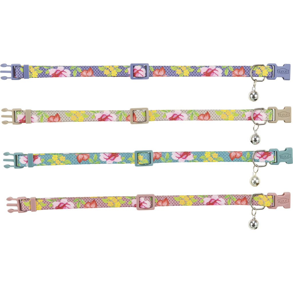 Cat collar, flowers, 20–34 cm/10 mm, various