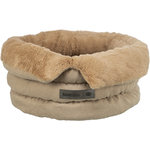 Liano Soft bed, round, ø 65 cm, sand/brown
