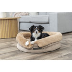 Liano Soft bed, round, ø 65 cm, sand/brown