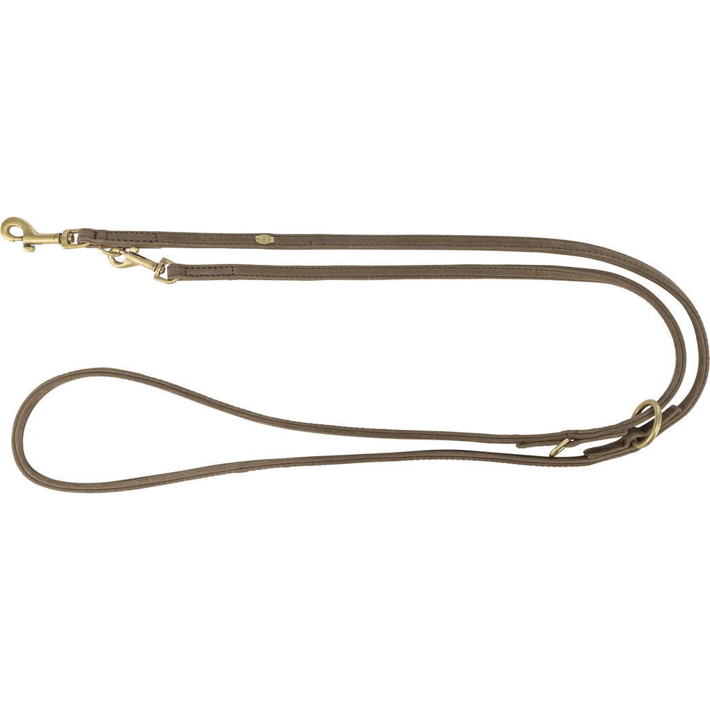 Pure V-correa, cuero, XS–S: 2 m/10 mm, marrón